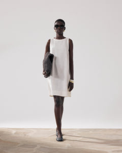 Women's Off-white Linen Dress Ruelle BFRM607-22