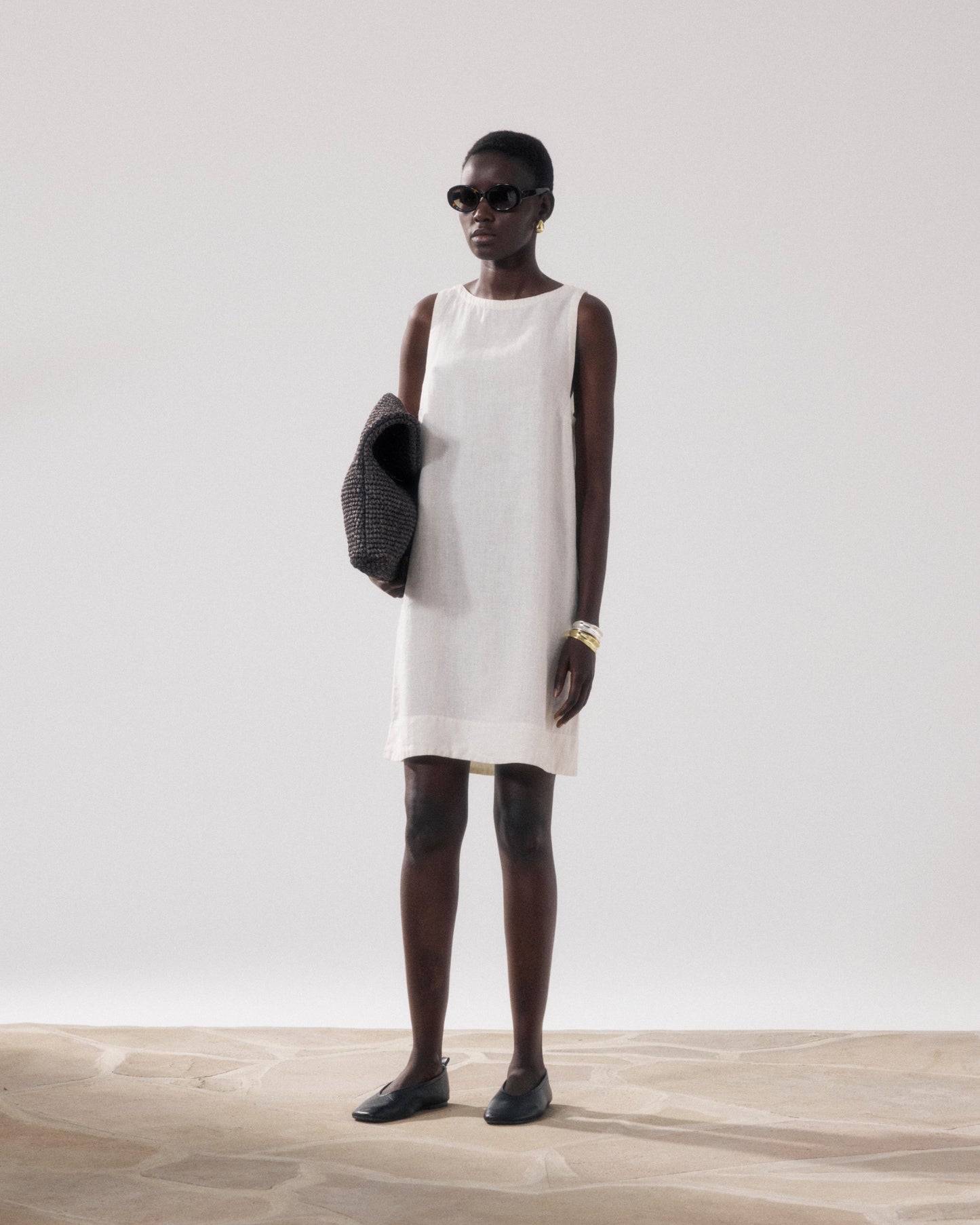 Women's Off-white Linen Dress Ruelle BFRM607-22