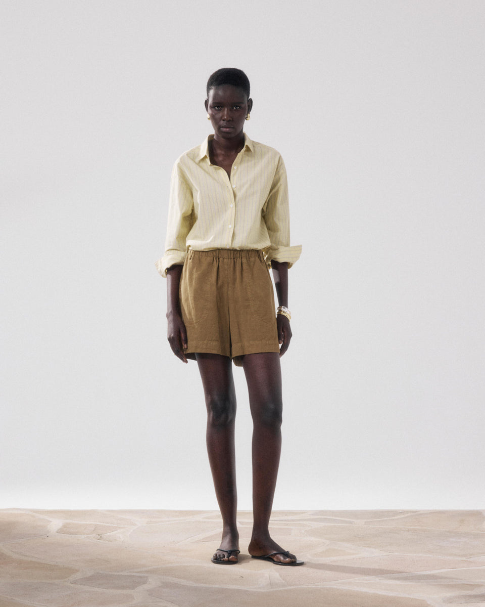 Short Femme en Lyocell & Coton Bronze Stefi - Image alternative