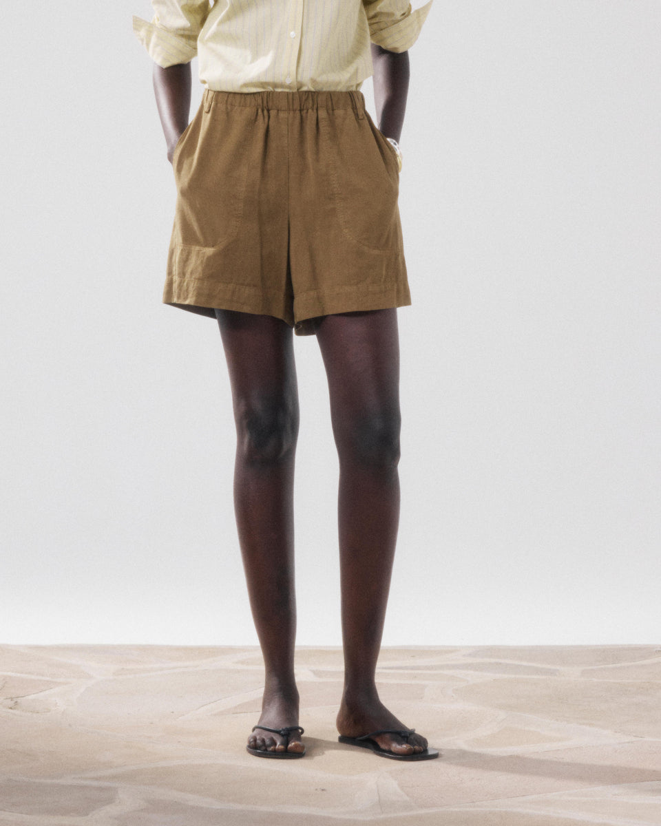 Short Femme en Lyocell & Coton Bronze Stefi - Image 3