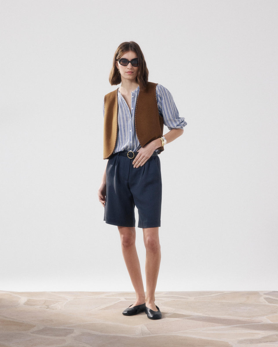 Short Mujer en Lyocell Azul marino Sterling - Image alternative