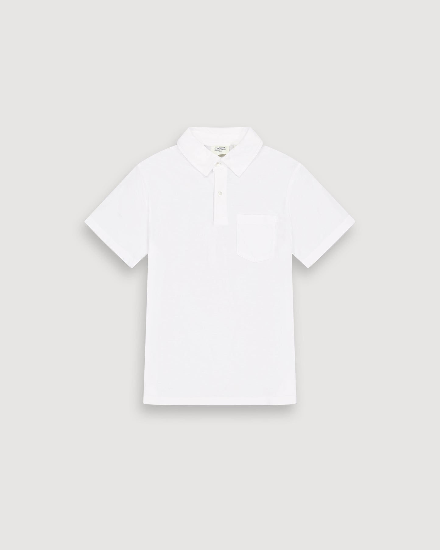 Polo Garçon en Jersey De Lyocel & Coton Blanc Polo Kid BFTAF305-01