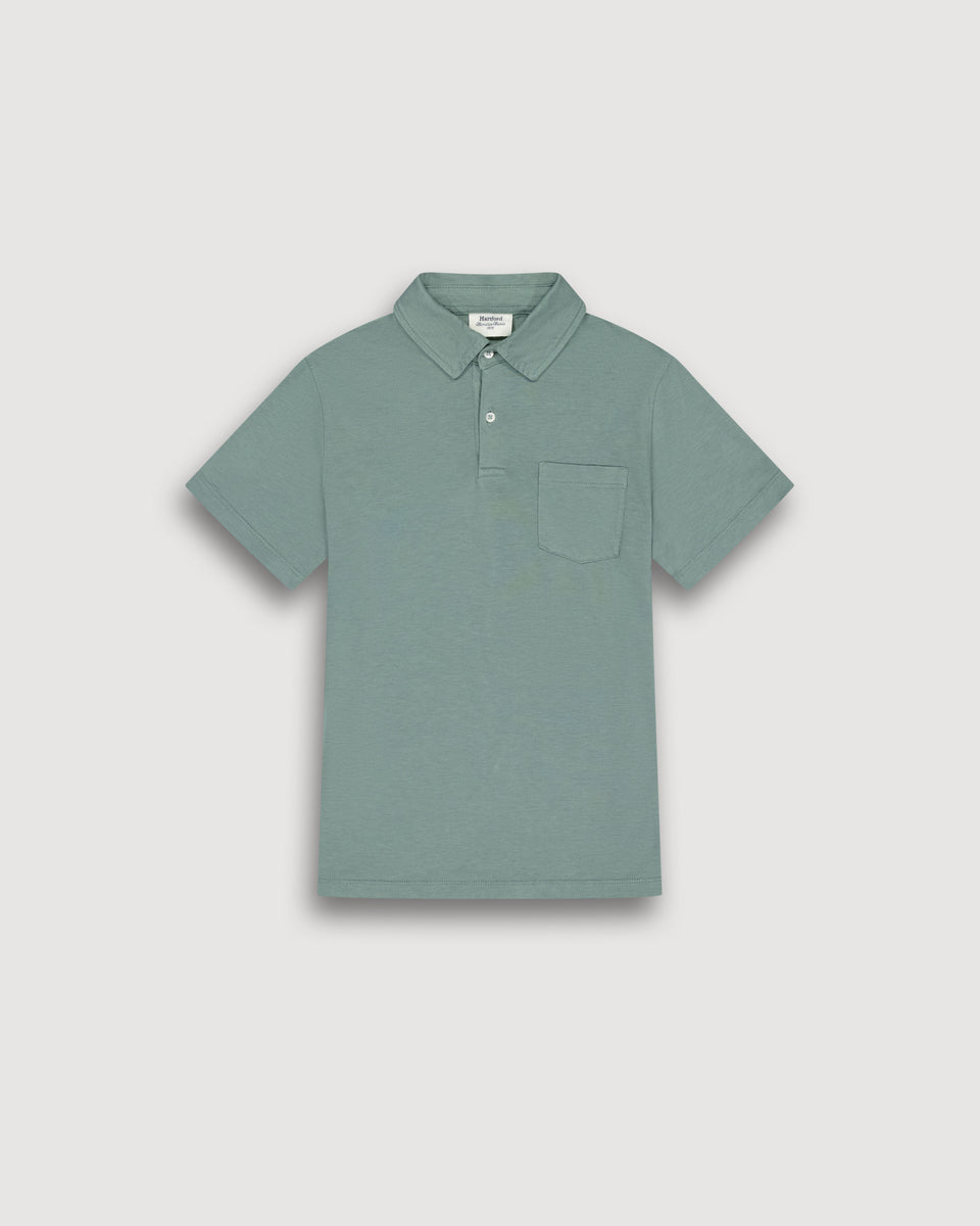 Polo Garçon en Jersey De Lyocel & Coton Vert Cactus Polo Kid - Image principale