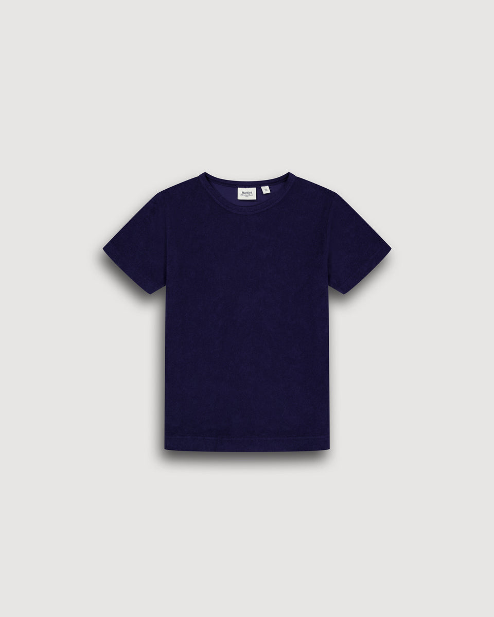 T-Shirt Garçon en Eponge Bleu Marine Bouclette - Image principale