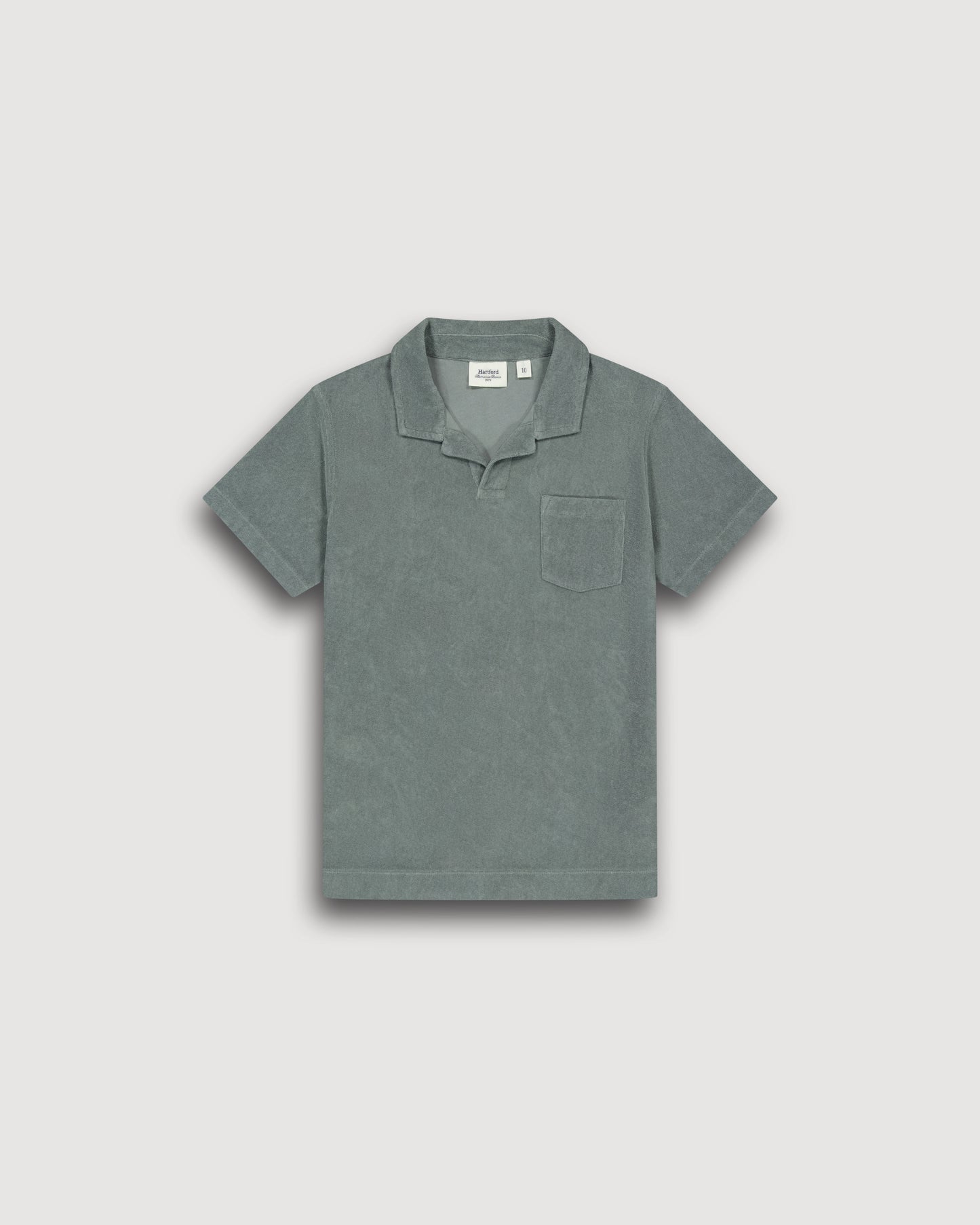 Polo Garçon en Eponge Vert Militaire Bouclette BFTAJ306-06