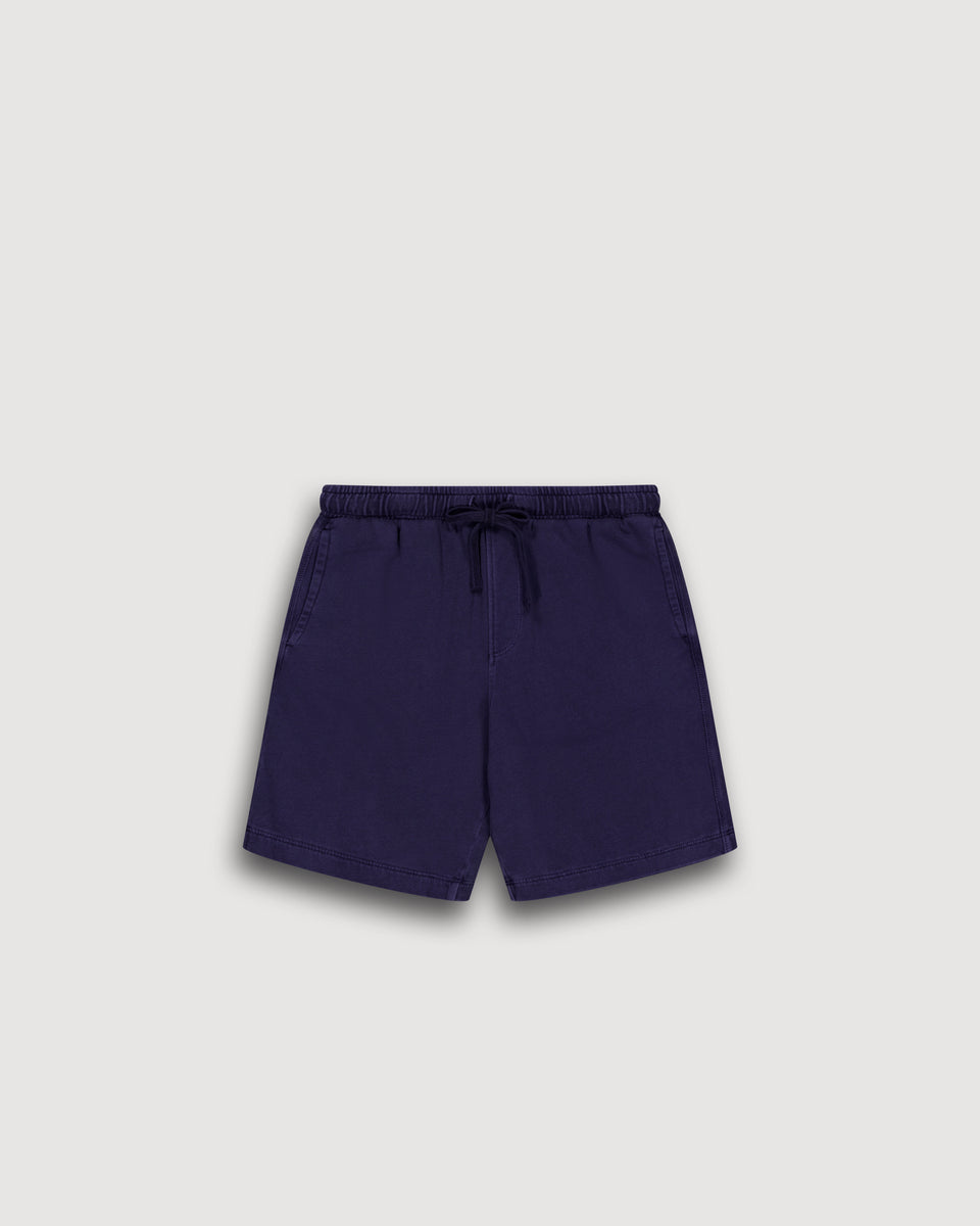 Breve Ragazzo Slub Cotton Blu marino - Image principale