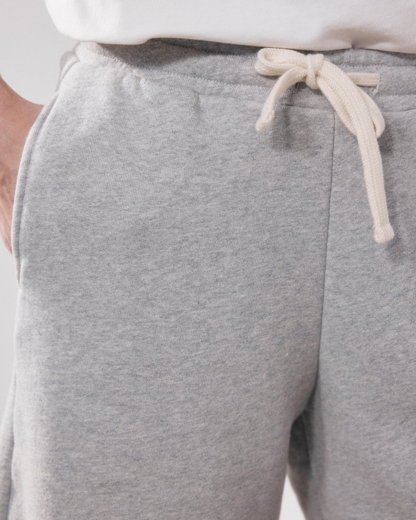 Short Femme en Molleton Gris Chiné Titien