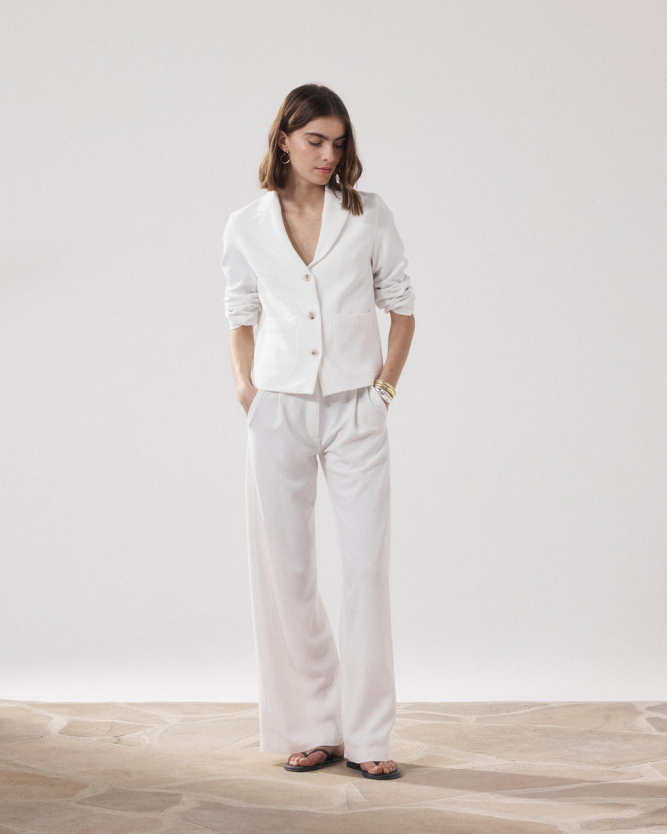 Veste Femme en Crepe Blanc Vizir - Image alternative