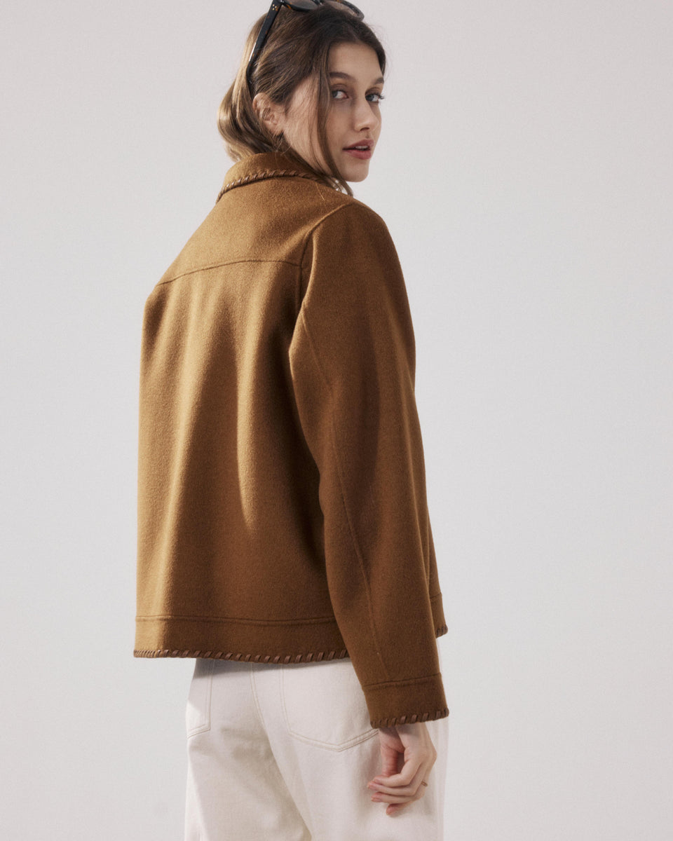 Veste Femme en Laine Double Face Bronze Vanice - Image alternative