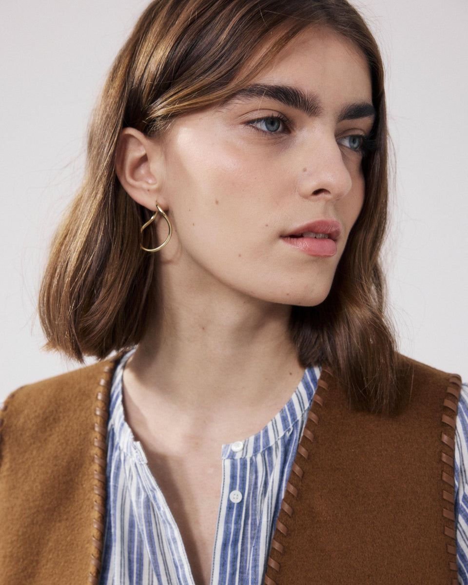 Van Women's Bronze Double-Faced Wool Vest - Image alternative