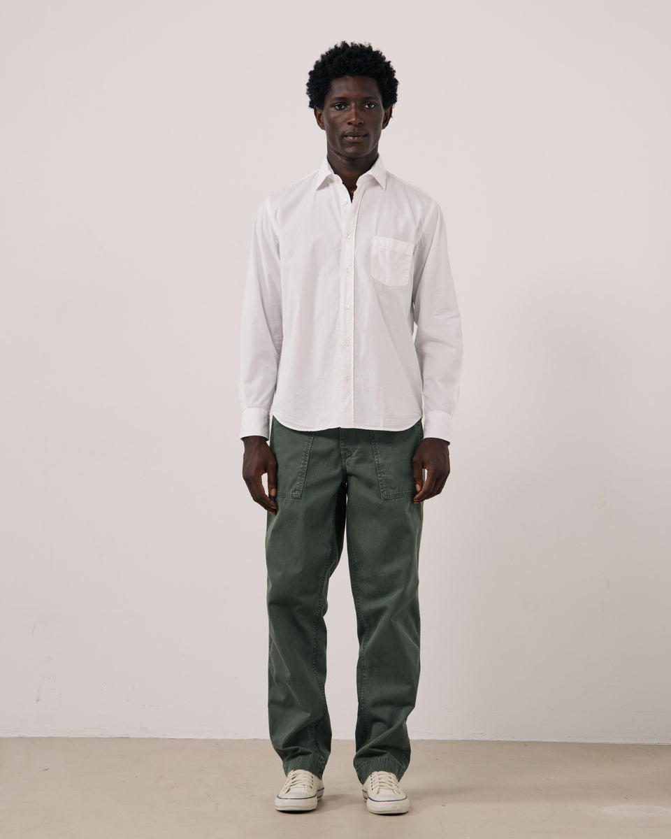Chemise Homme en Gabardine de Coton Blanc Paul - Image 3