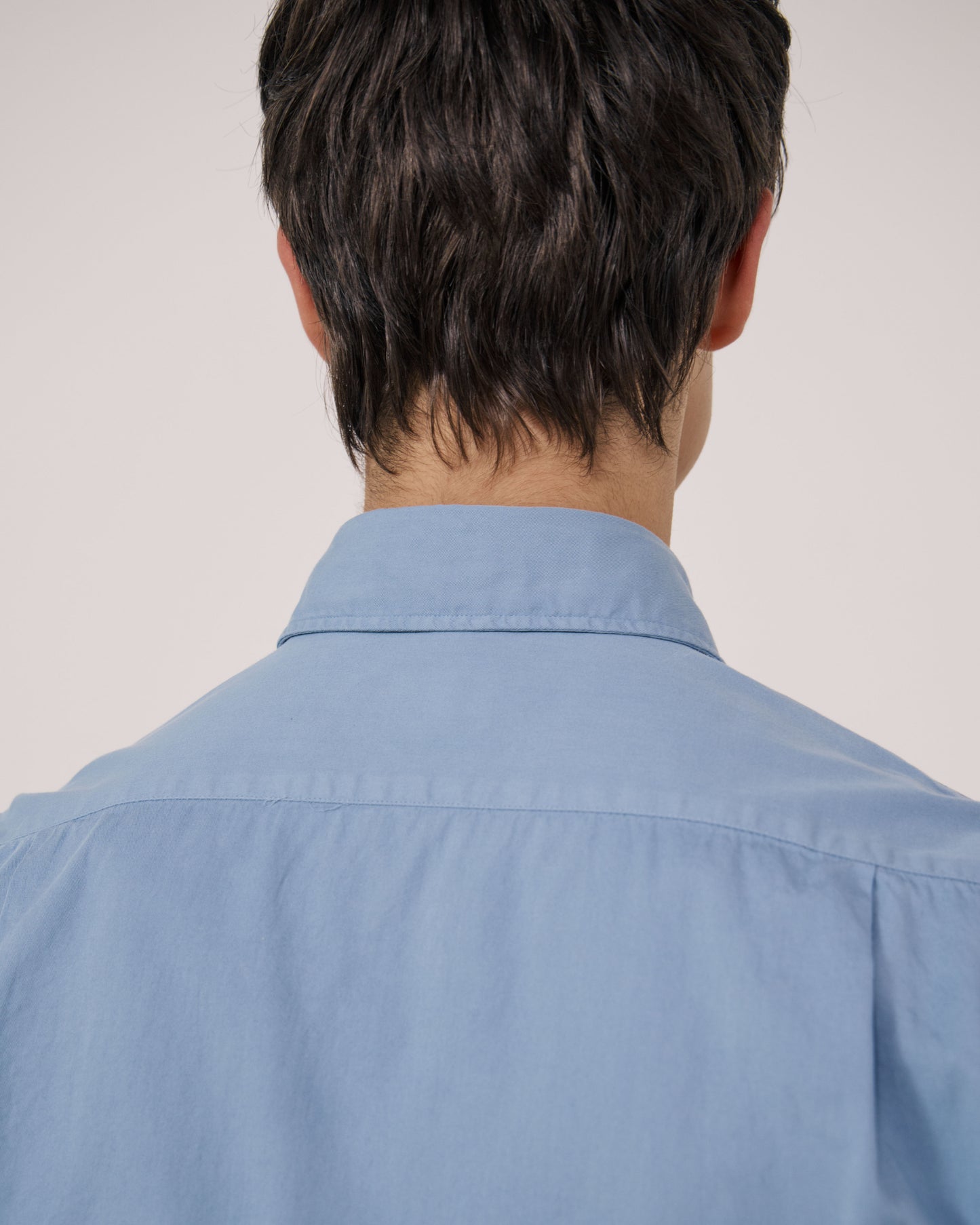 Chemise Homme en Gabardine de Coton Bleu Chambray Paul