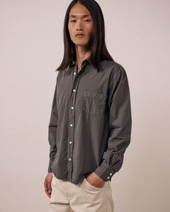 Chemise Homme en Gabardine de Coton Vert Camo Paul