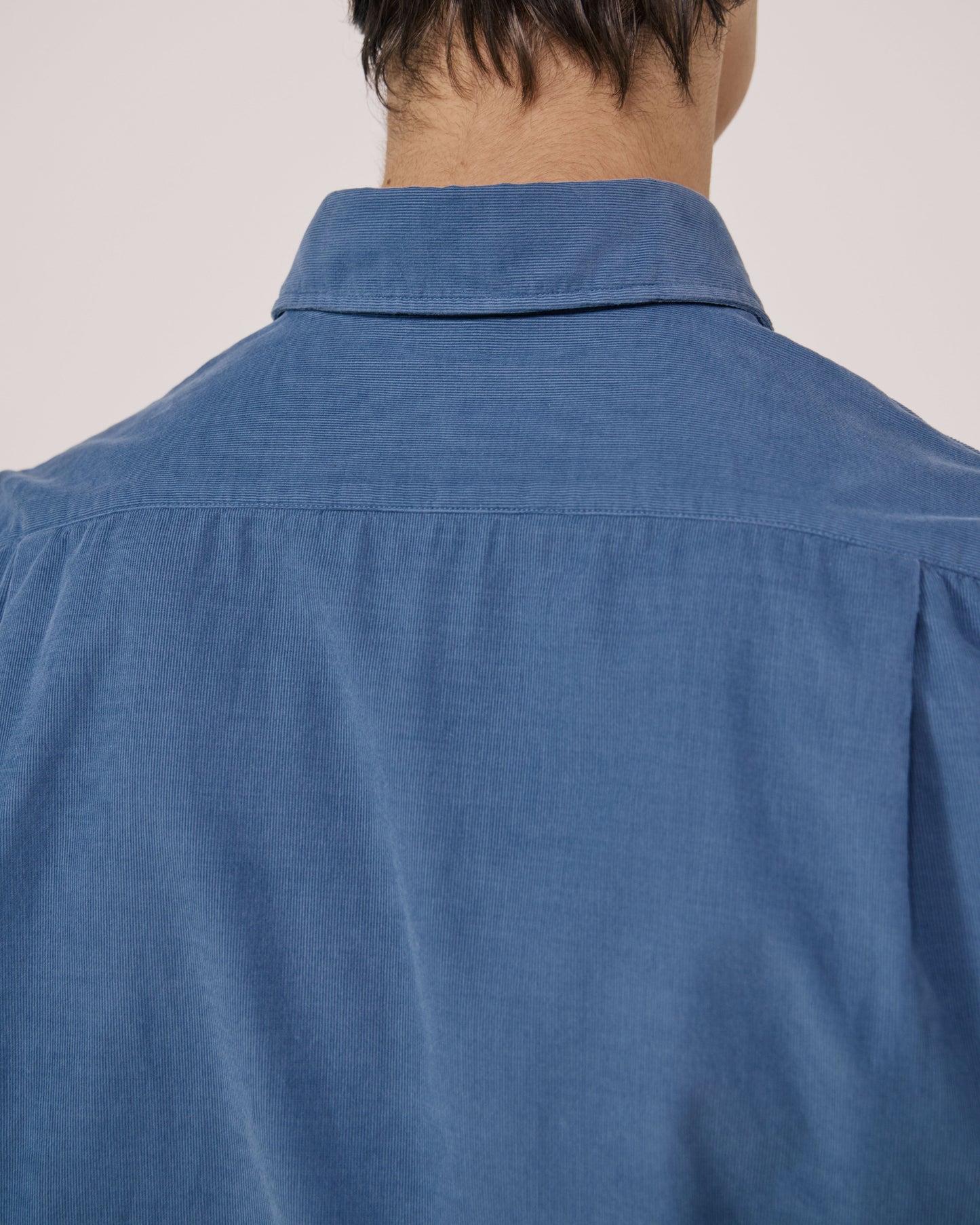 Chemise Homme en Velours Côtelé Fin Bleu Cobalt Paul
