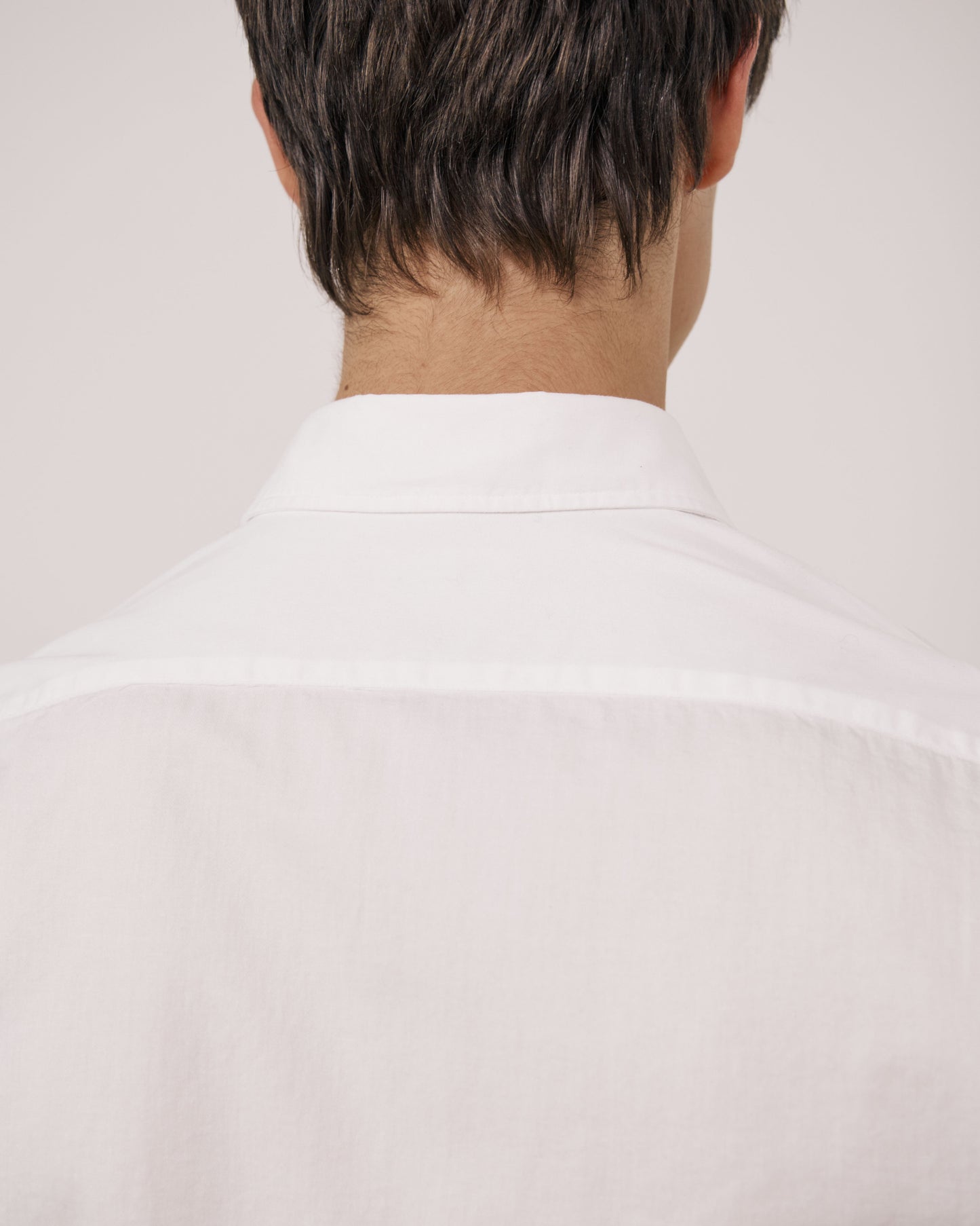 Chemise Homme en Gabardine de Coton Blanc Sammy