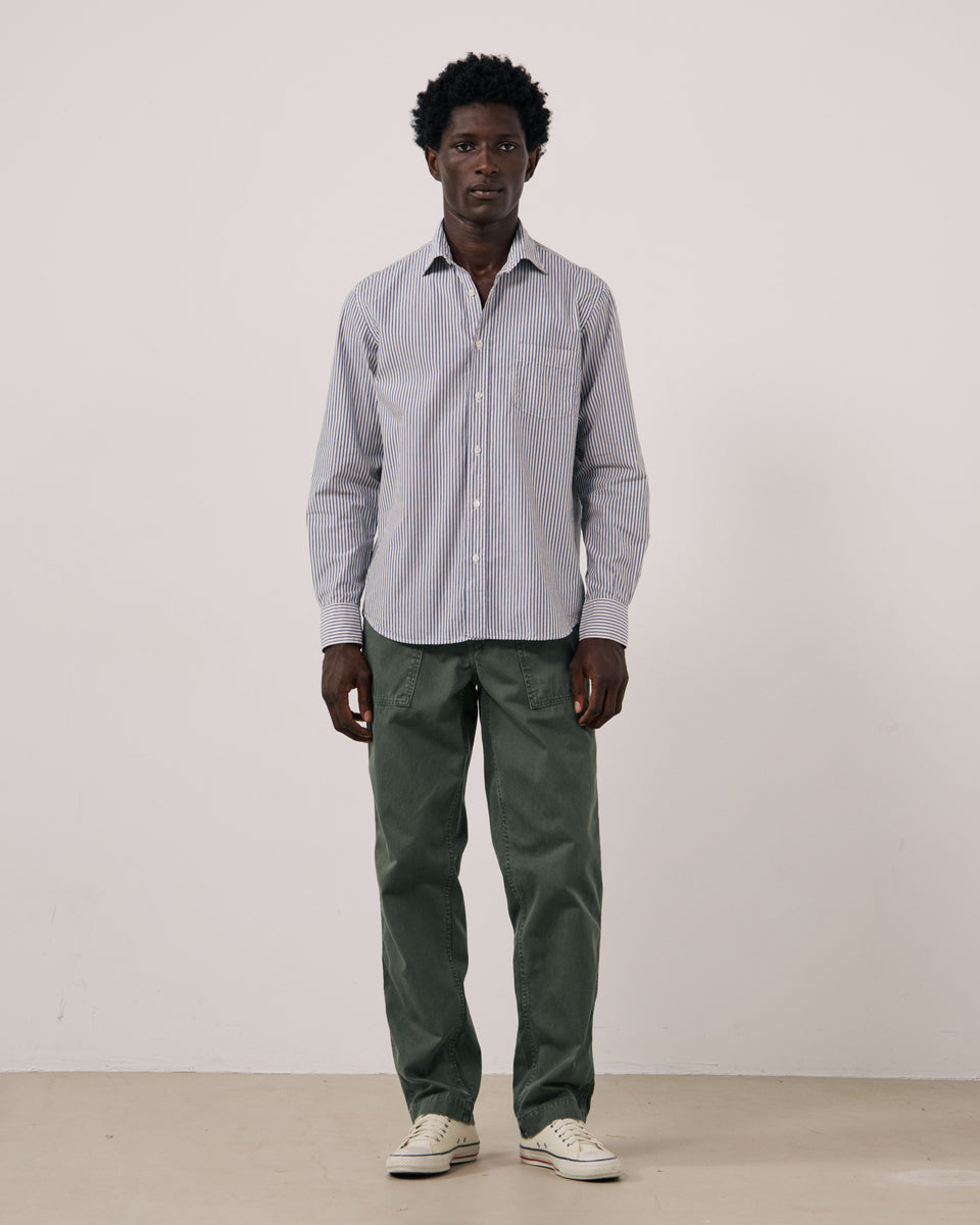 Chemise Homme en Popeline à Rayures Bleu Marine Paul - Image 2