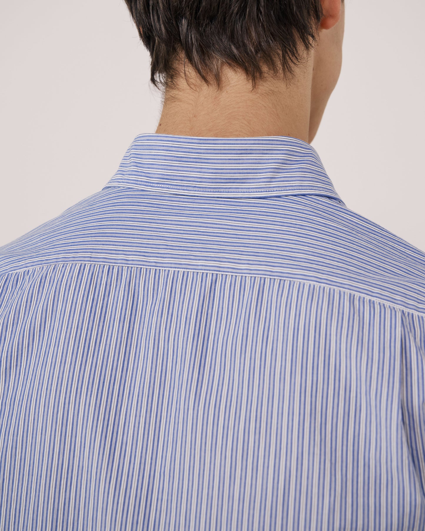 Chemise Homme en Popeline à Rayures Bleu Paul