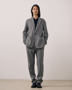 Veste Homme en Flanelle de Laine à Carreaux Gris Jonbee