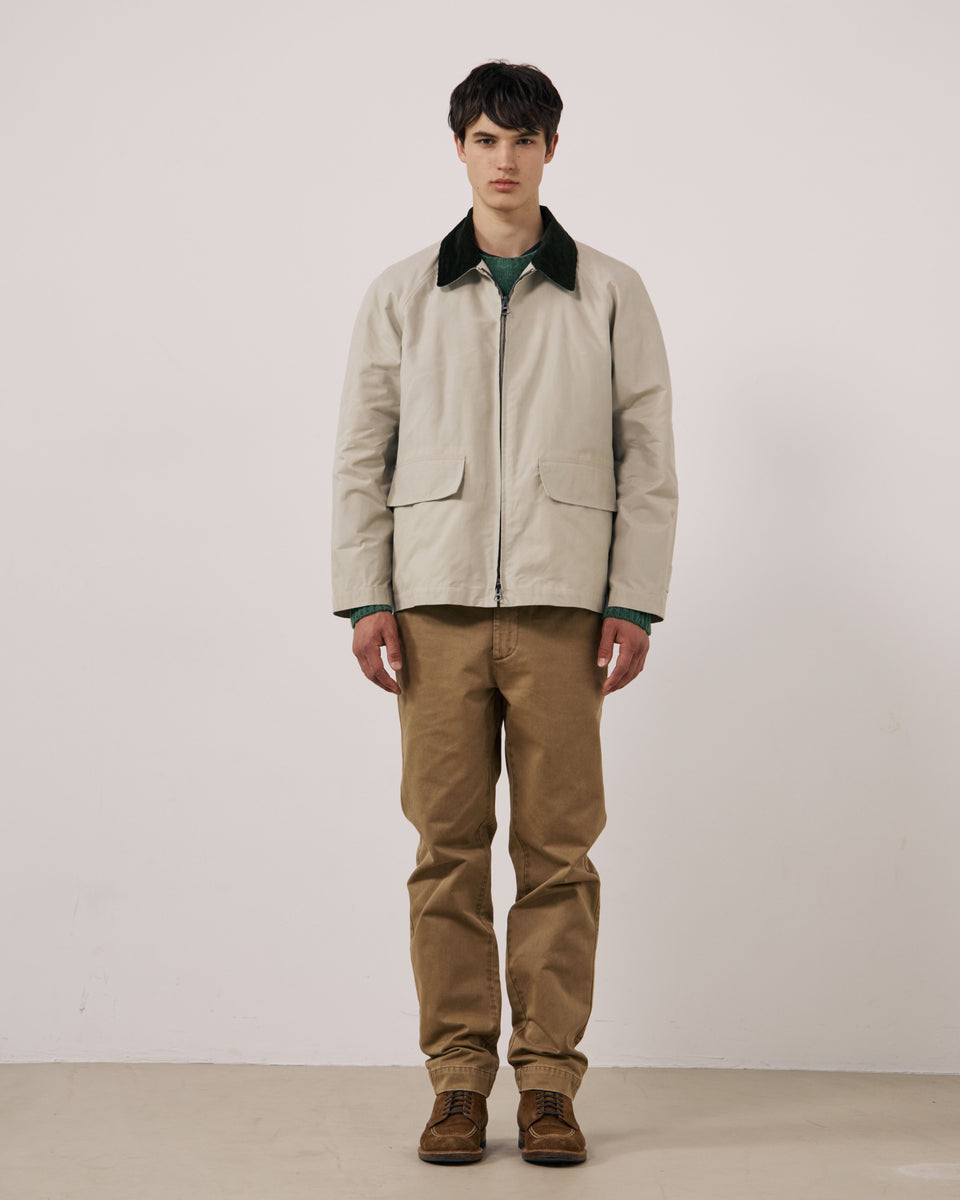 Herrenjacke aus Baumwollgabardine in Ecru Dancer - Image 2