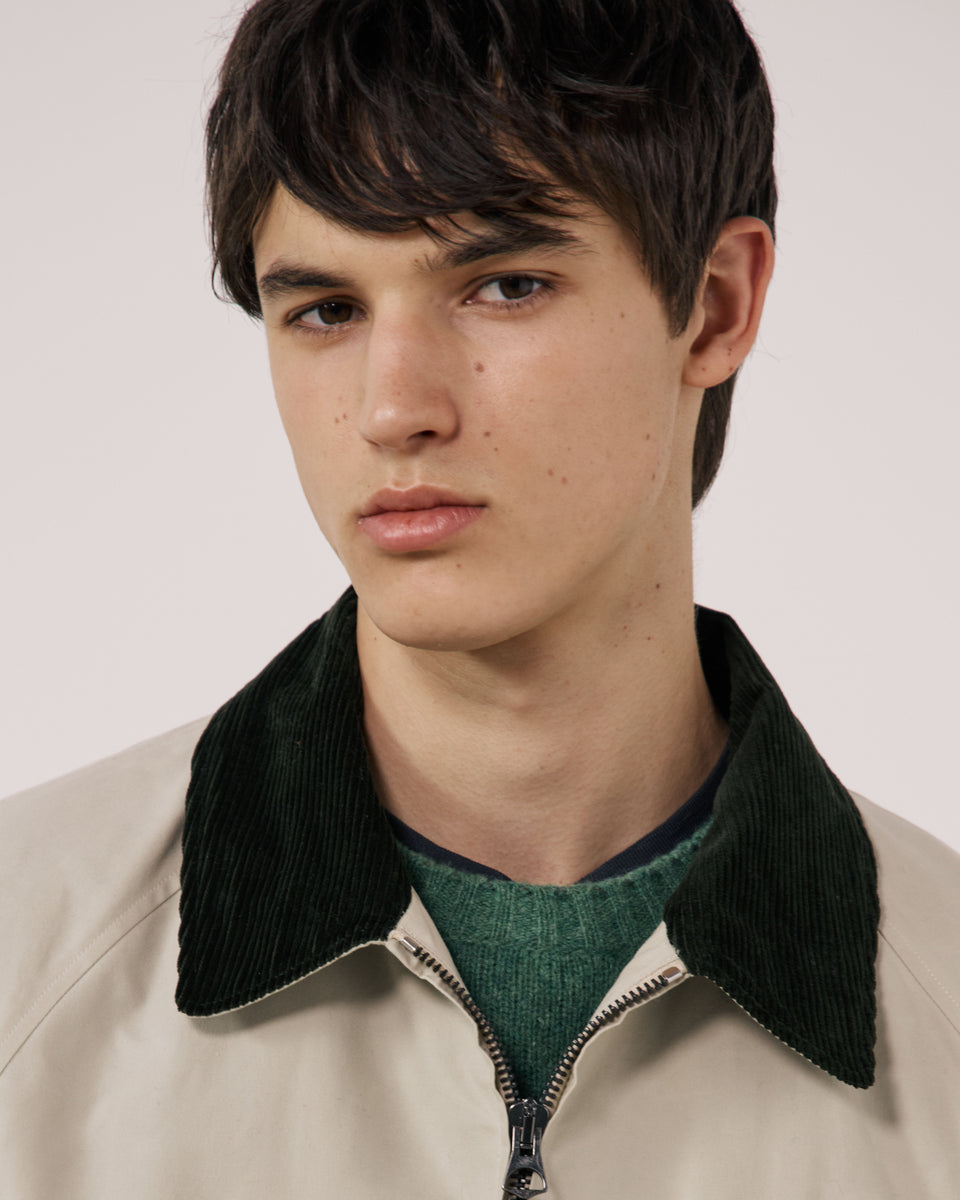 Herrenjacke aus Baumwollgabardine in Ecru Dancer - Image 3