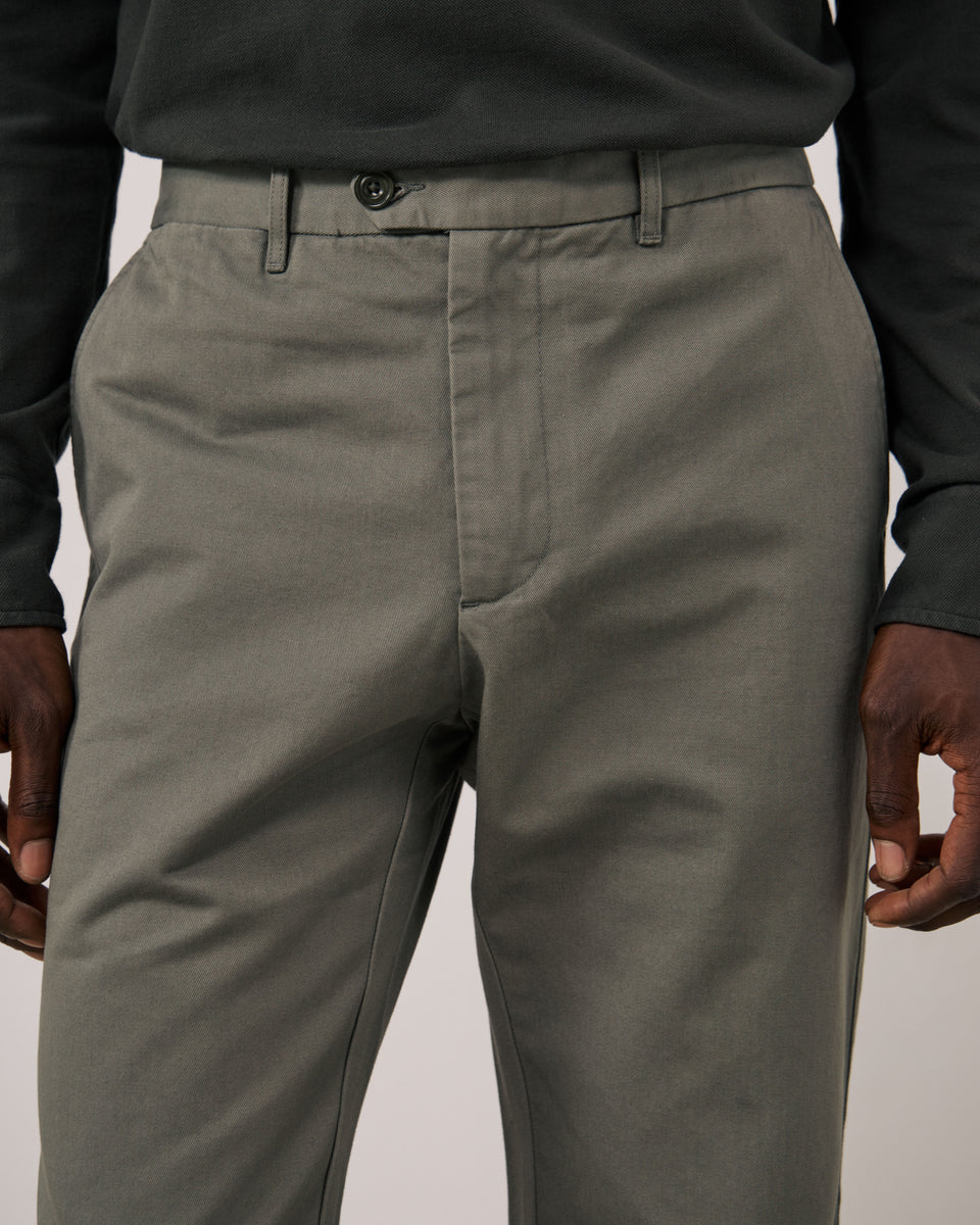 Pantalon Homme en Chino Vert Militaire Taylor - Image 3