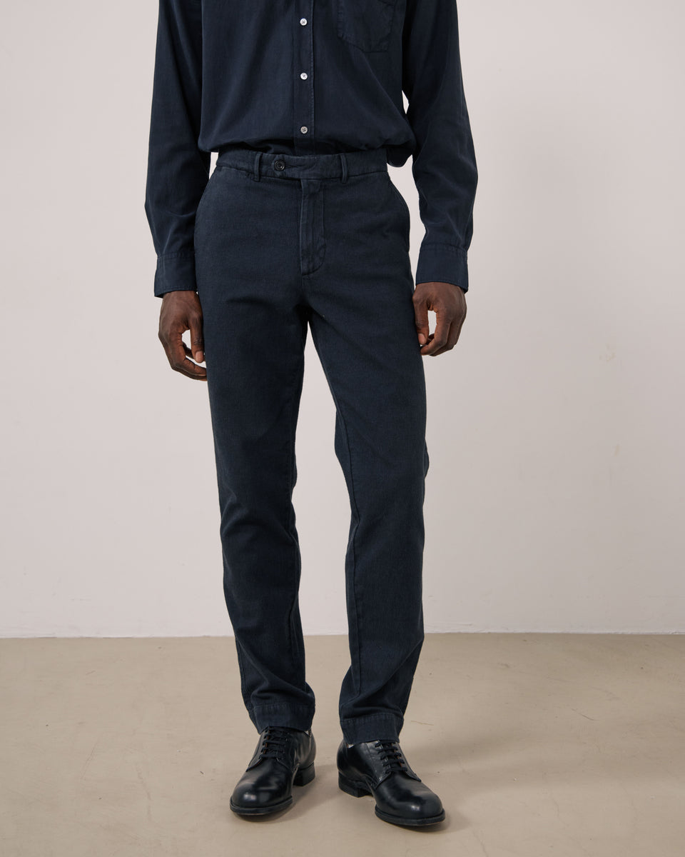 Pantalon Homme en Coton Bleu Marine Taylor - Image 2
