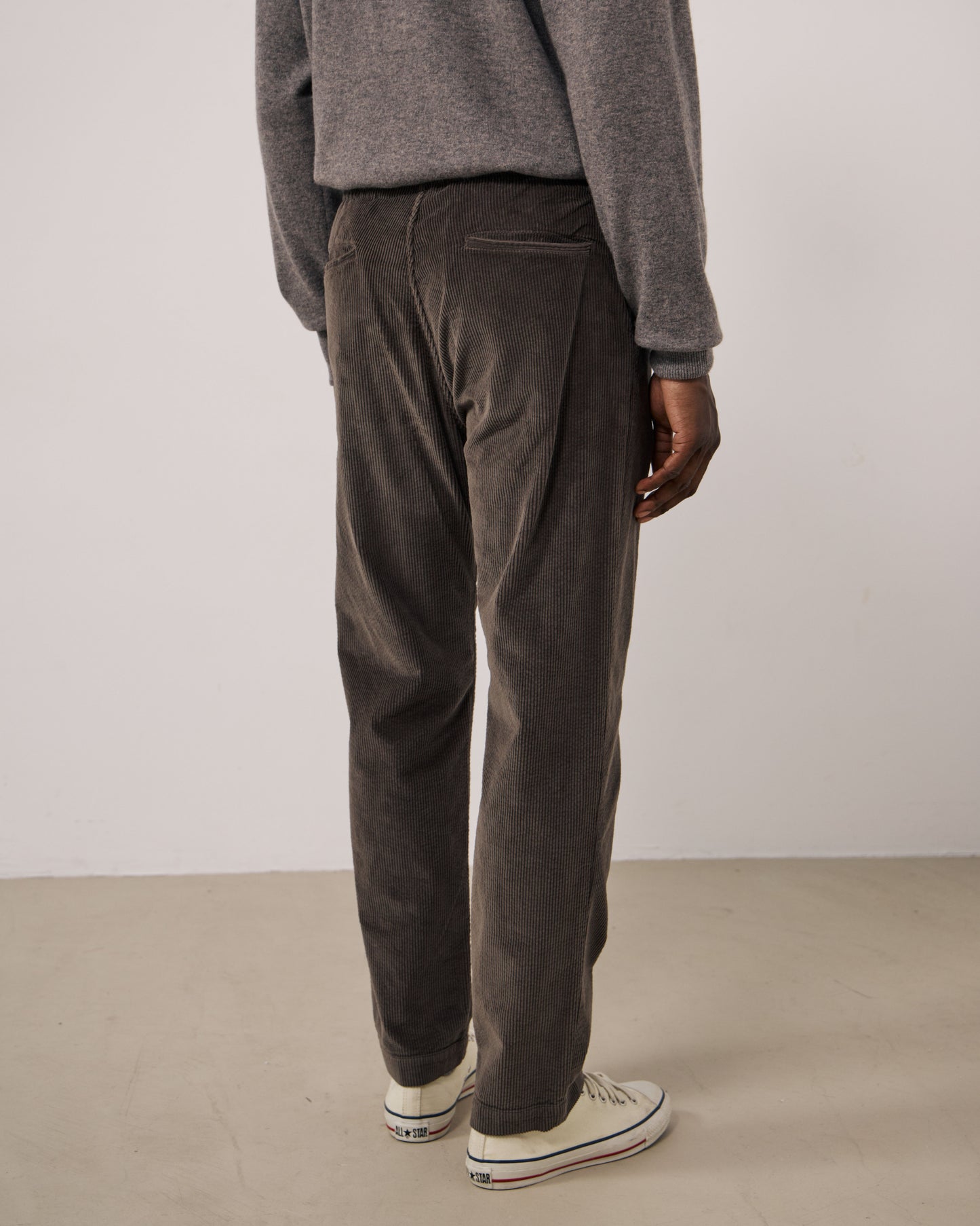 Pantalon Homme en Velours Côtelé Seersucker Gris Joggy
