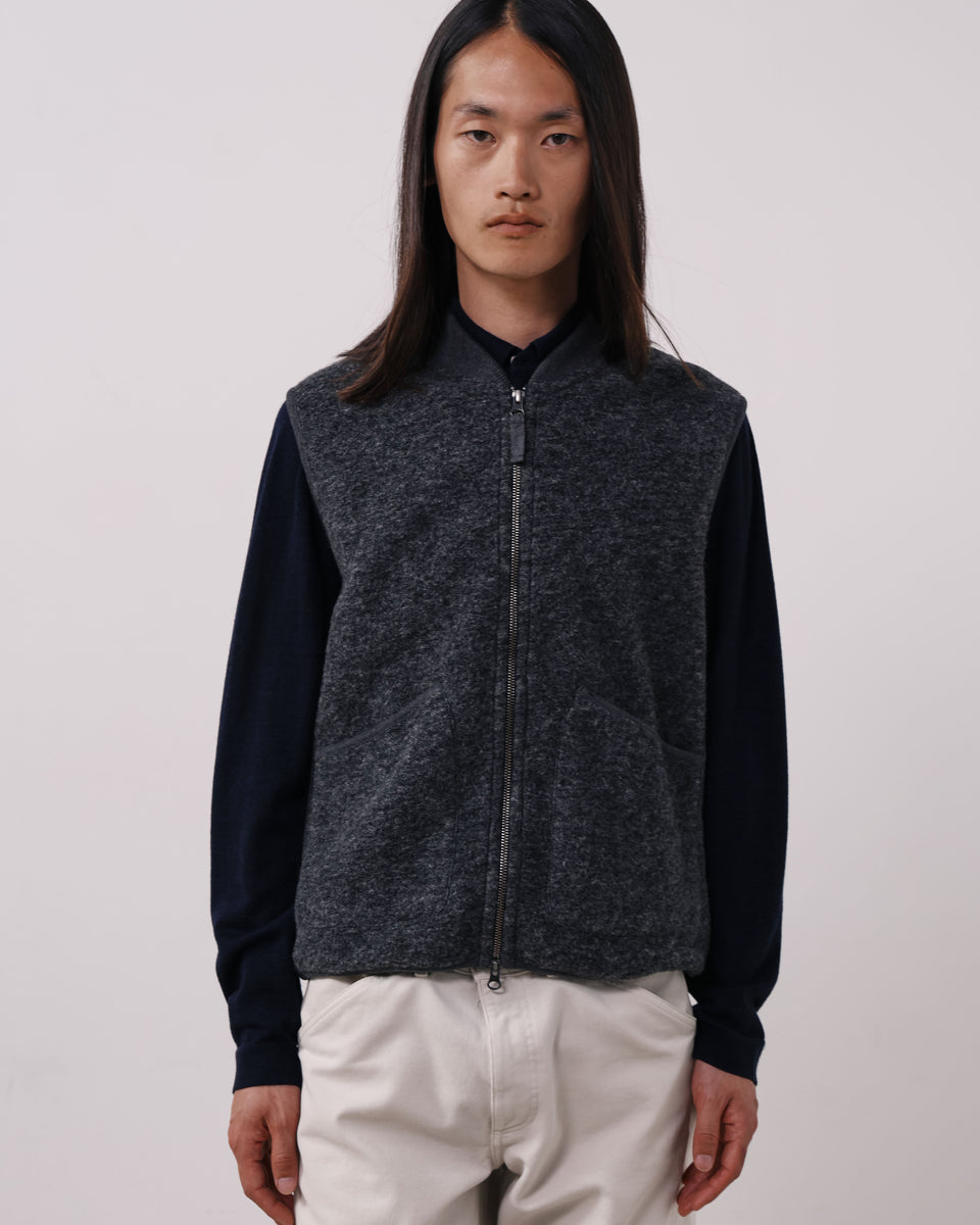 Gilet da uomo in lana cotta carbone Boiled - Image principale