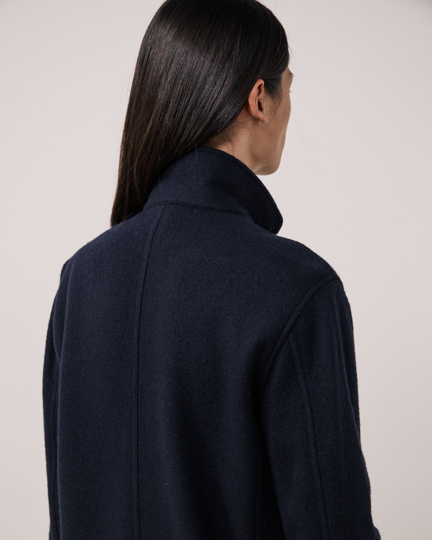 Veste Homme en Laine Bouillie Bleu Marine