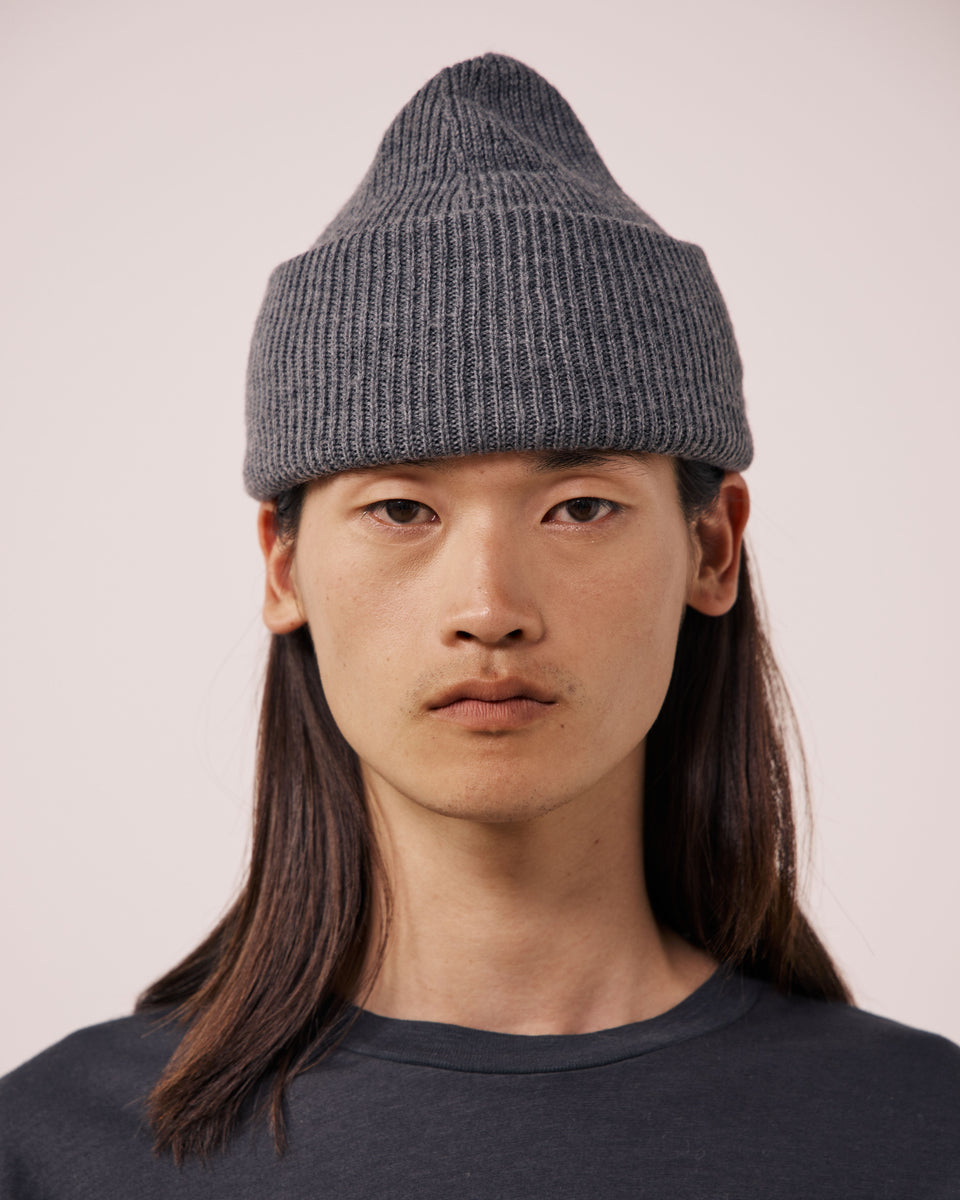 Bonnet Homme en Laine Mérinos Gris Seamless - Image 2
