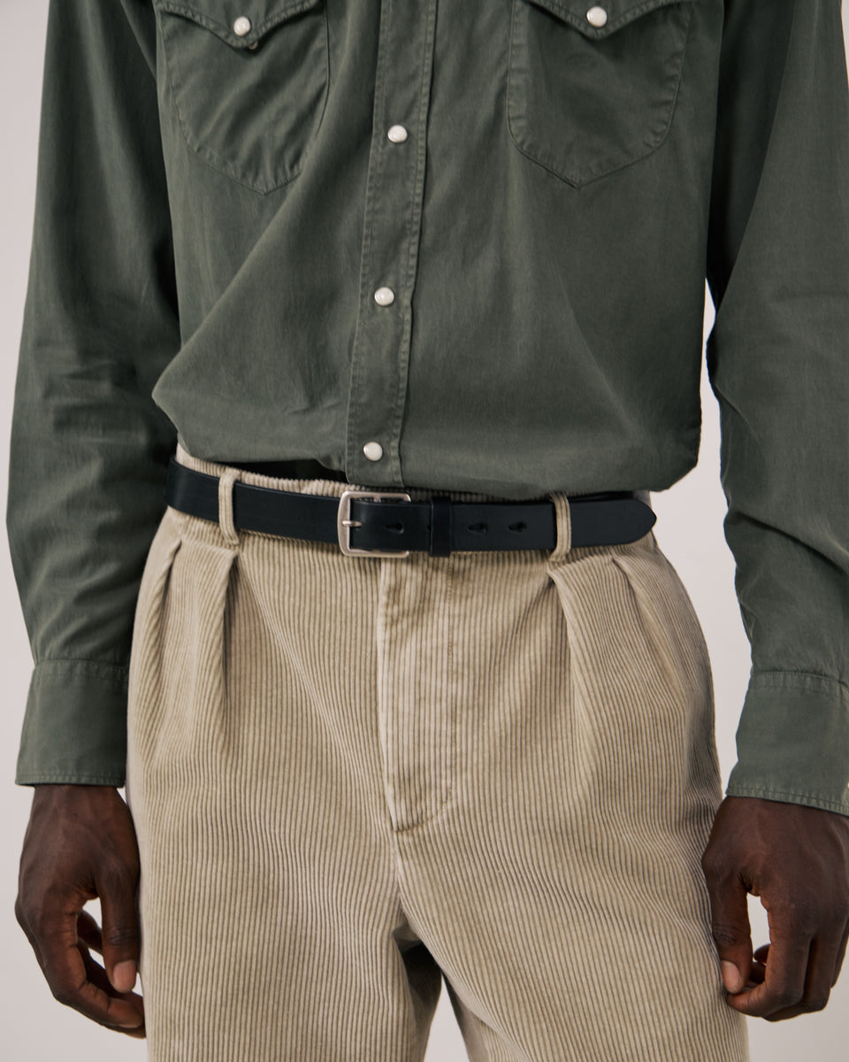 Ceinture Homme en Cuir Noir Austin - Image 2