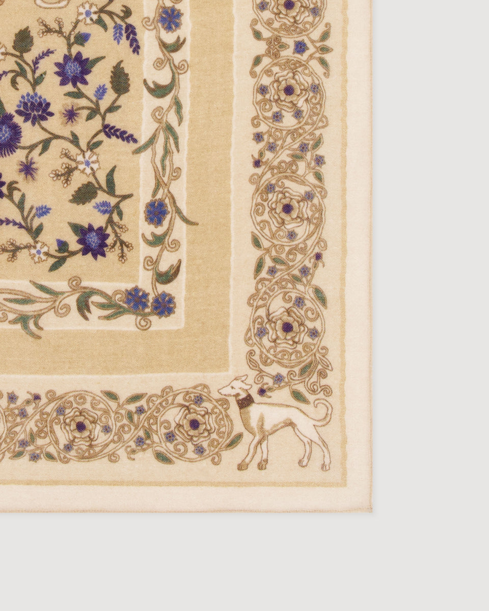 Echarpe Homme en Laine Beige Bandana - Image 3
