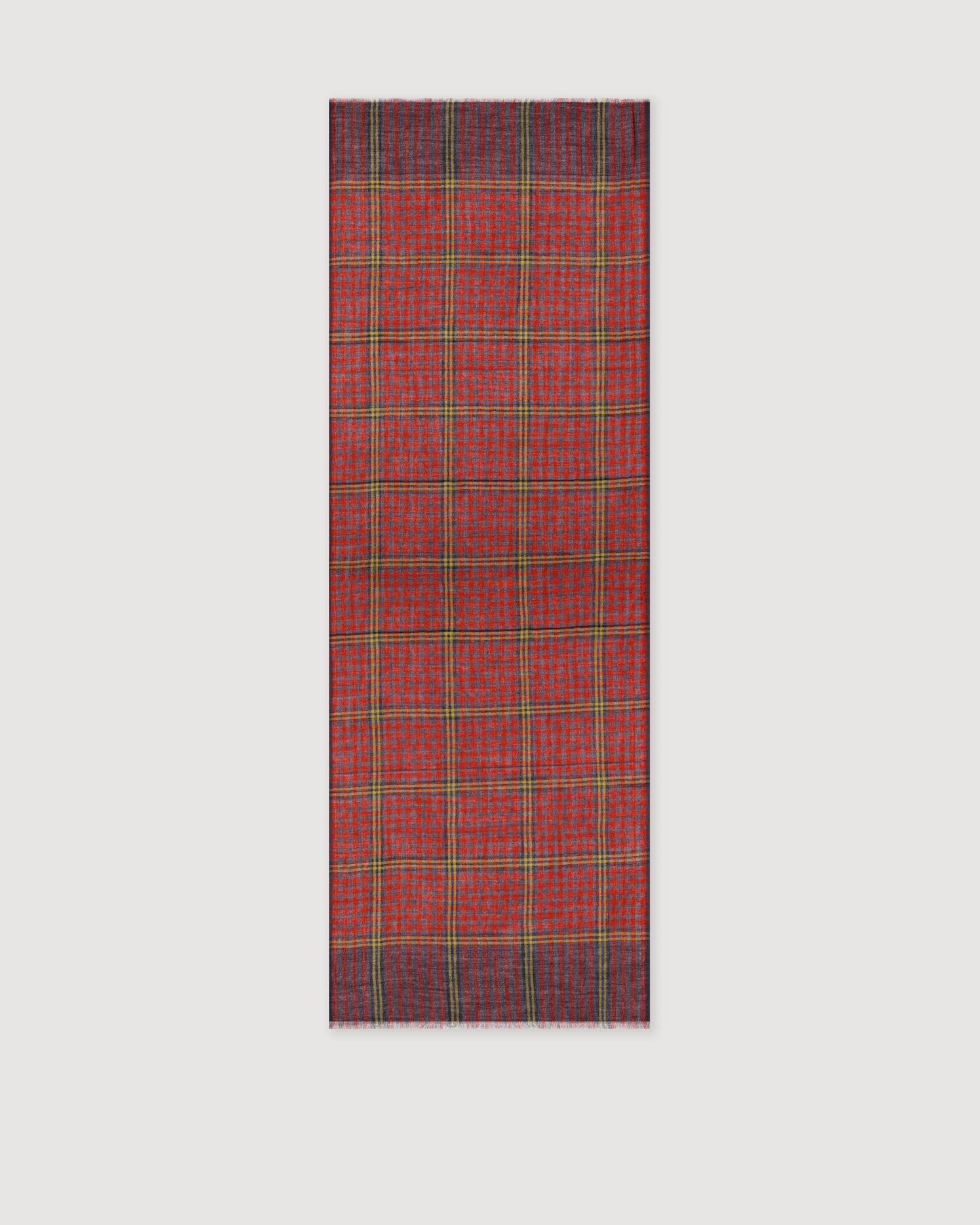 Echarpe Homme en Laine à Carreaux Tartan Rouge Tartan