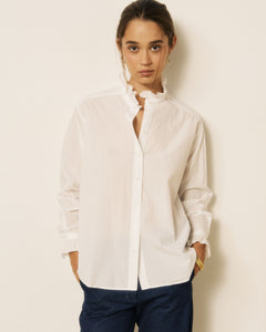 Chemise Femme en Popeline Blanc Chana