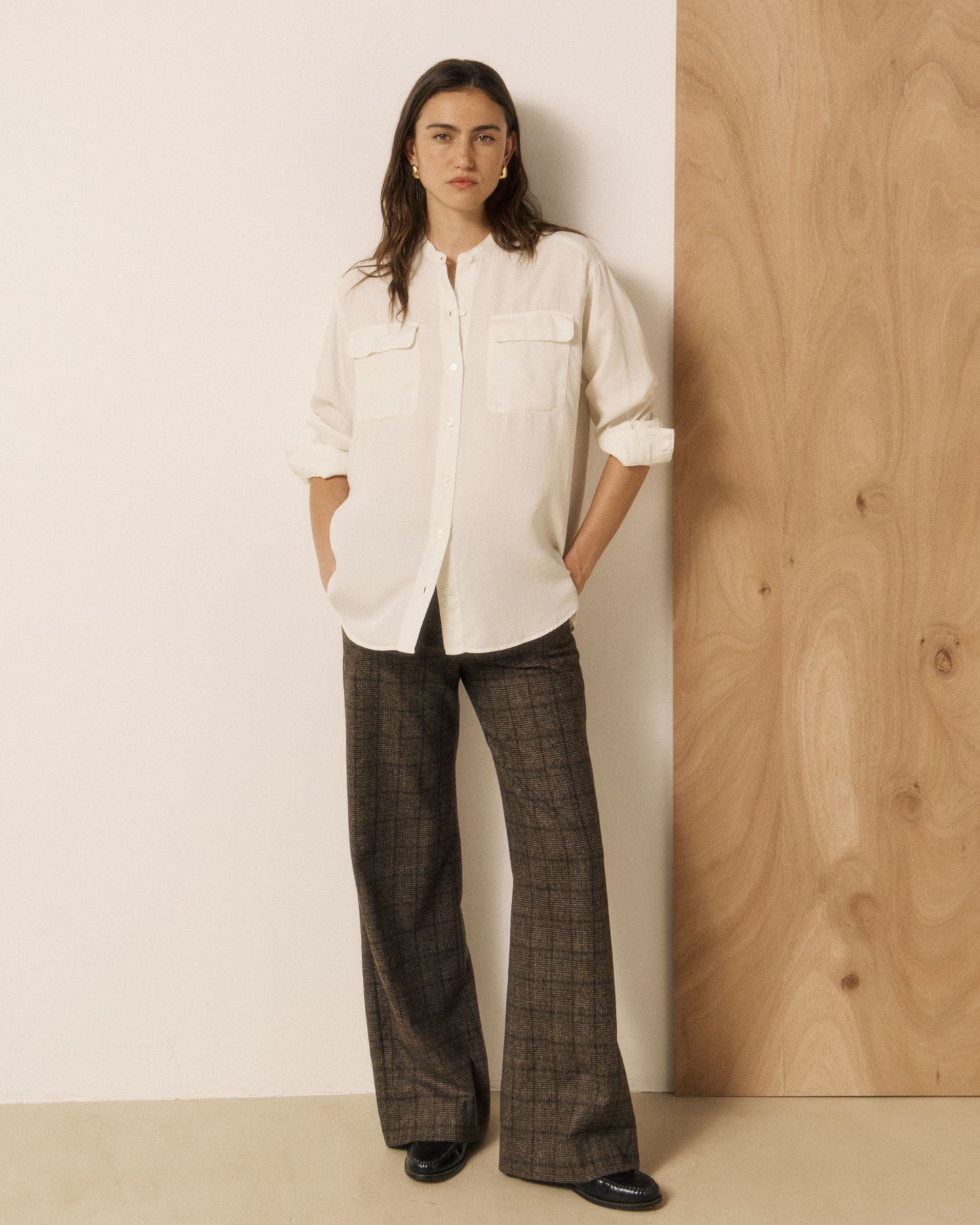 Chemise Femme en Lyocell Crème Christia