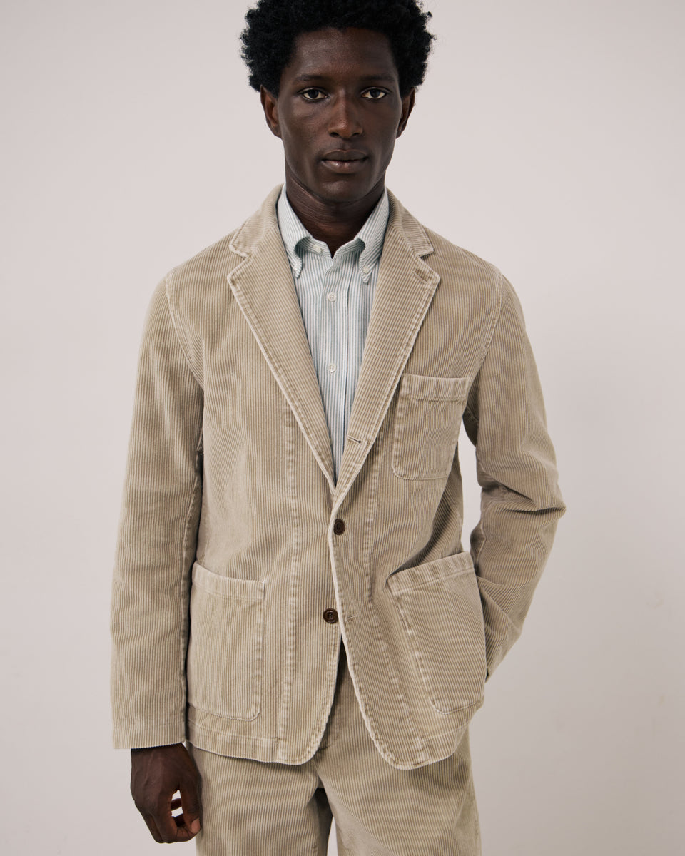 Chaqueta de pana arena para hombre Julian - Image principale