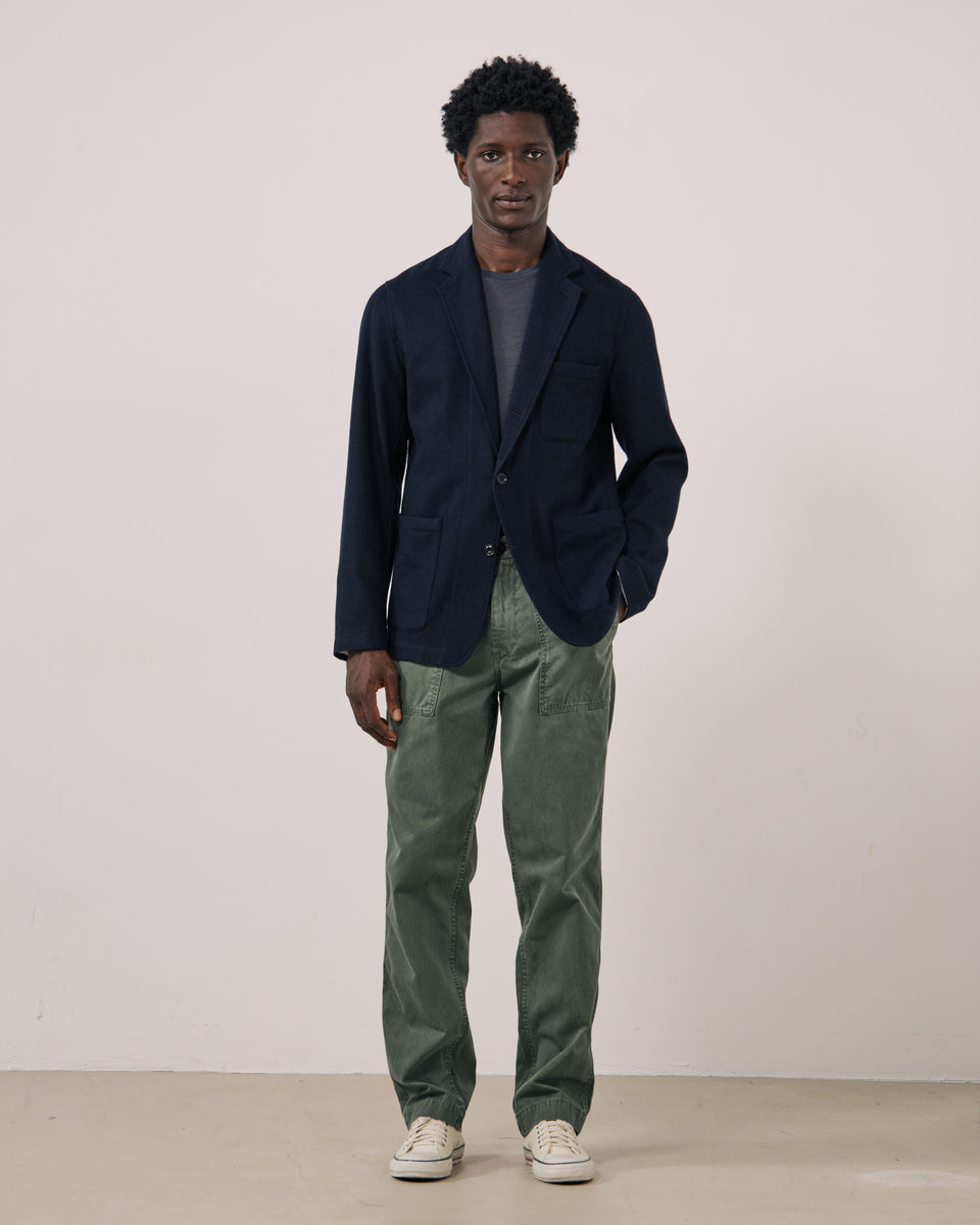 Veste Homme en Flanelle de laine Bleu Marine Julian - Image 2