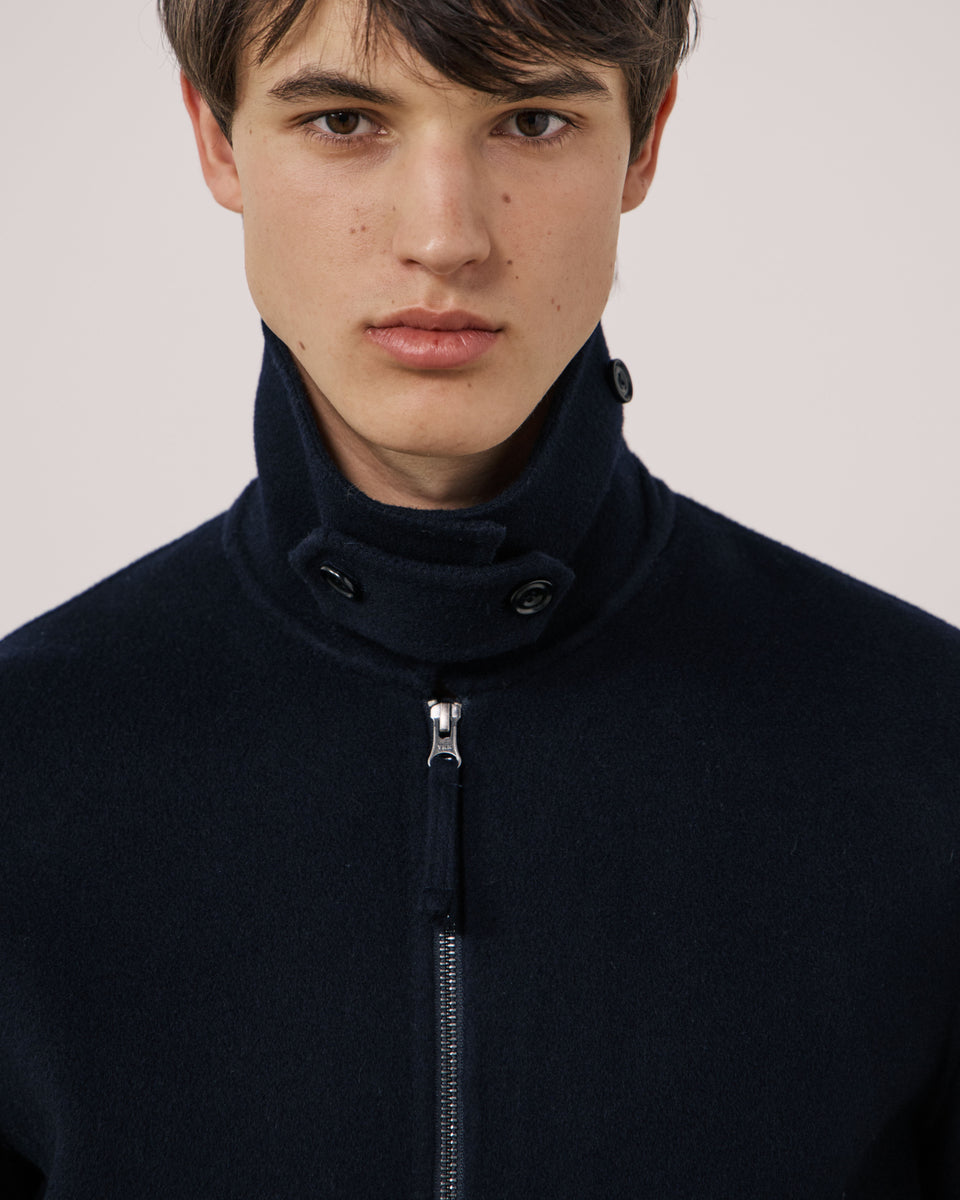 Blouson Homme en Laine Double Face Bleu Marine Doug - Image 3