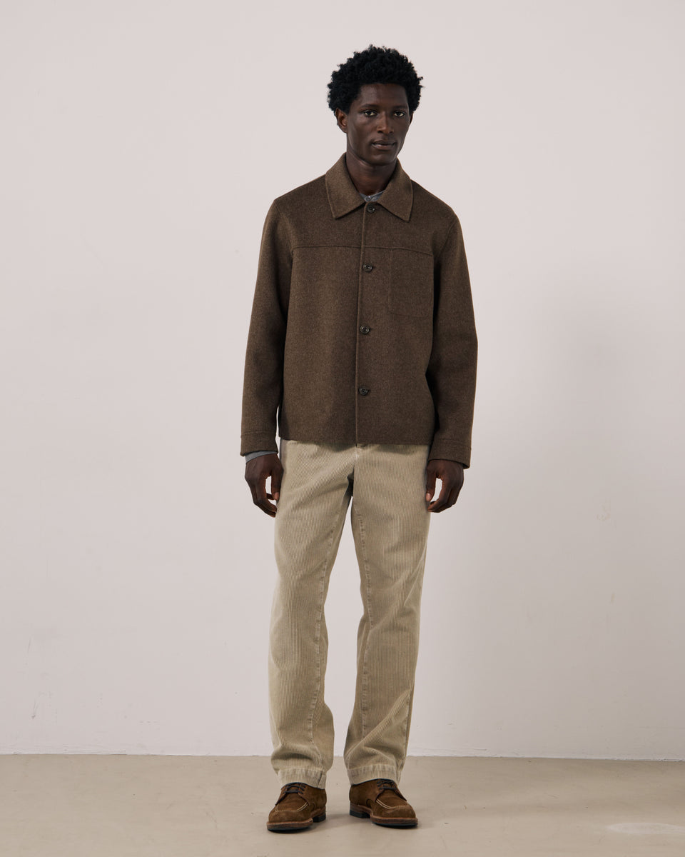 Veste Homme en Laine Double Face Marron Dary - Image 2