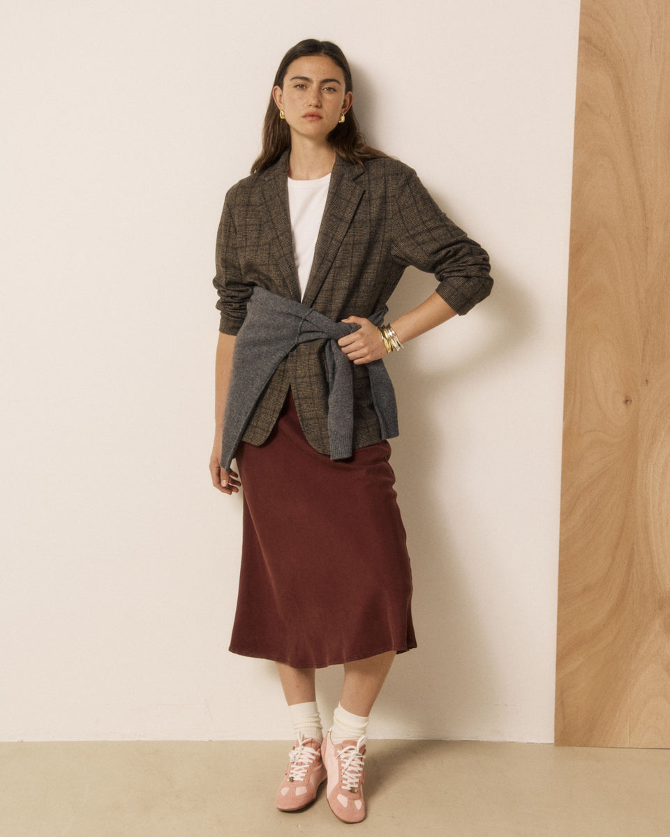 Gonna da donna in lyocell bordeaux Jima - Image 3