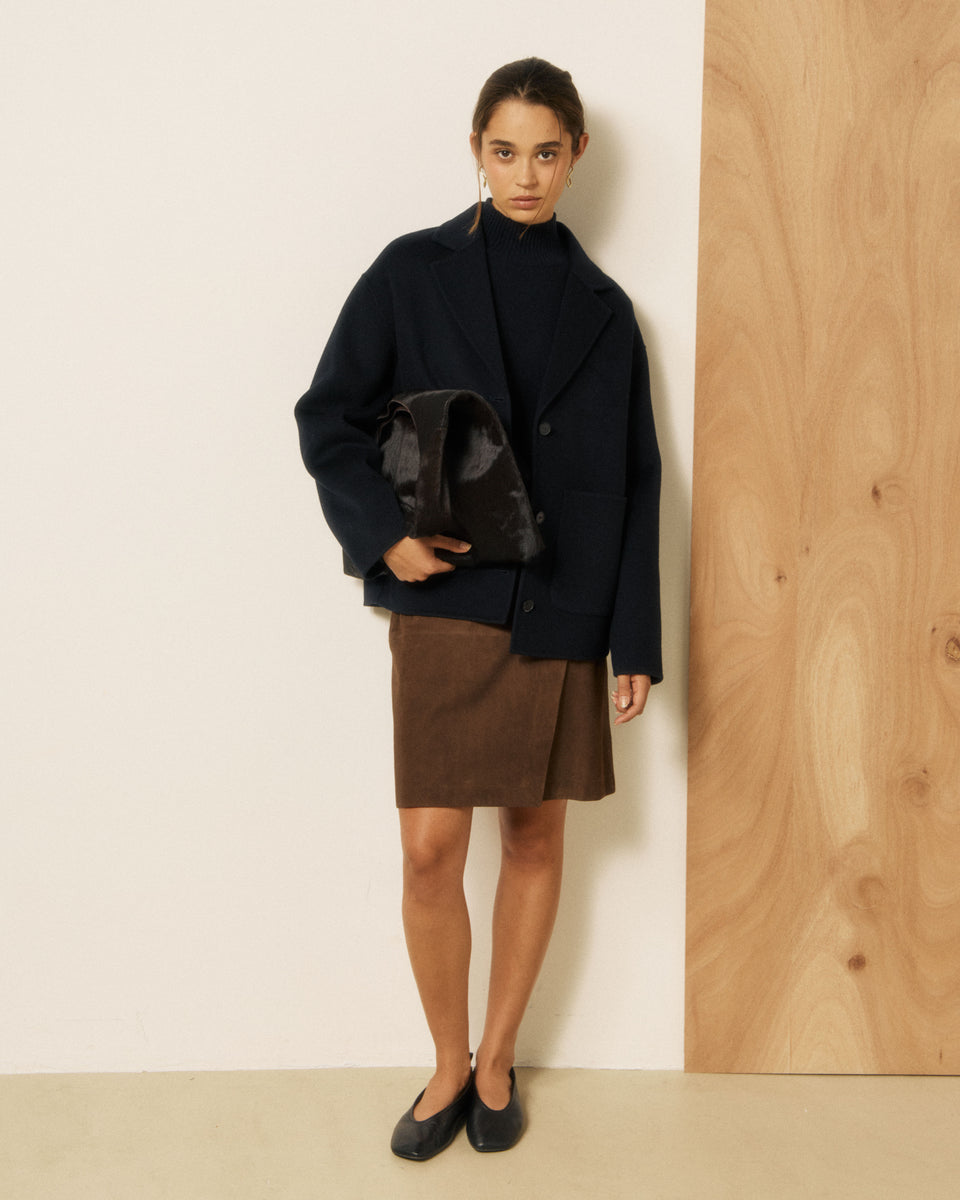 Jane Women's Brown Suede Skirt - Image principale