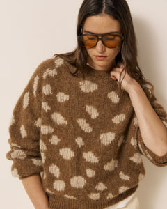 Pull Femme en Laine d'Alpaga Biche Beige Mailaka