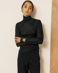 Pull Femme en Laine Superfine Noir Myliade