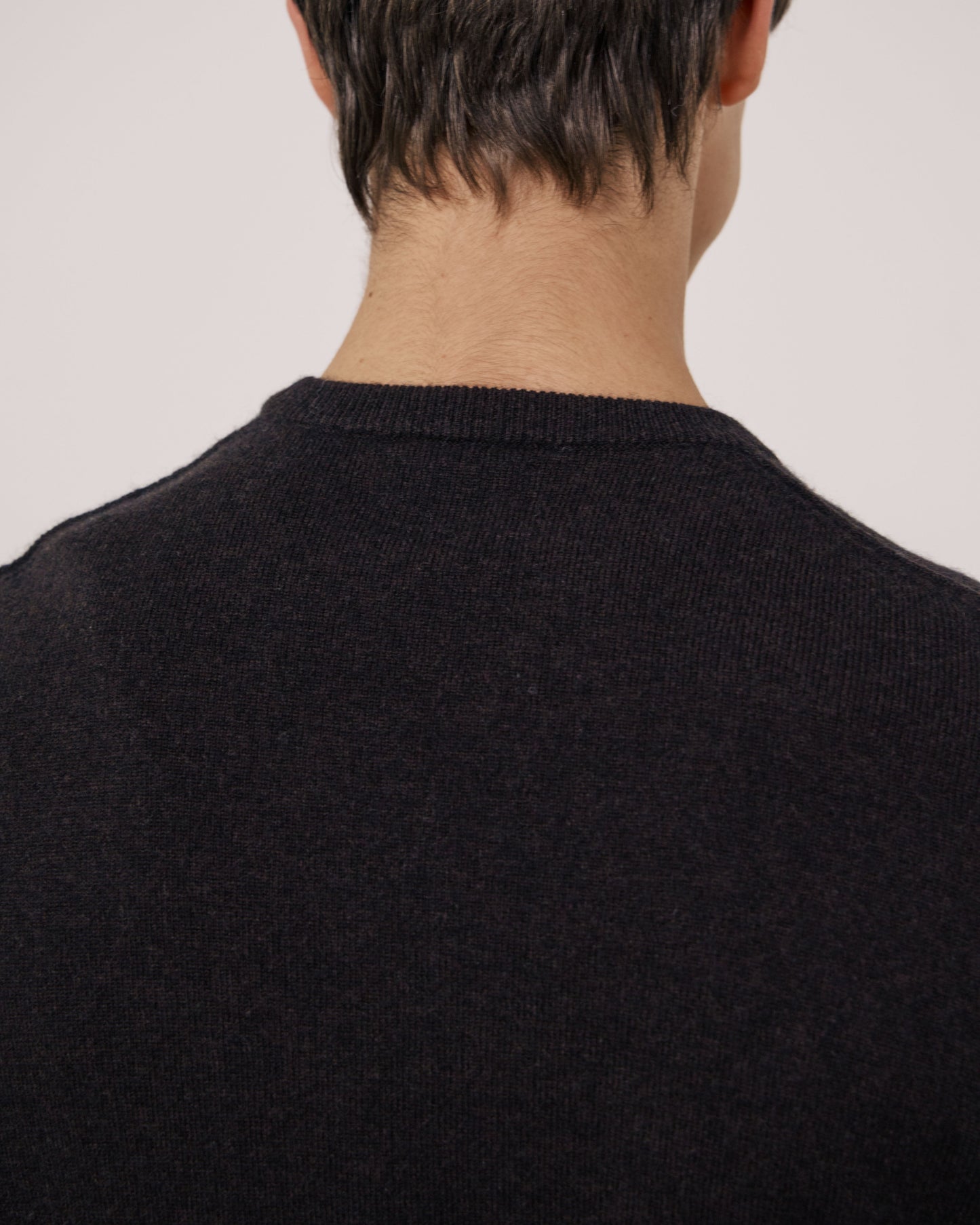Pull Homme en Laine & Cachemire Marron Crew