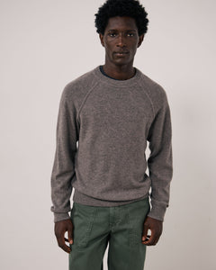 Pull Homme en Laine & Cachemire Marron Cashmere Sweat
