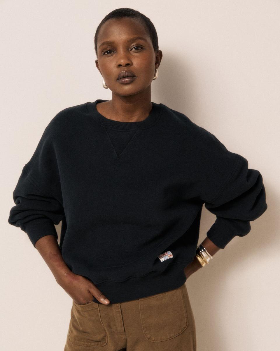Sweatshirt Femme en Molleton Noir Tagada - Image 3