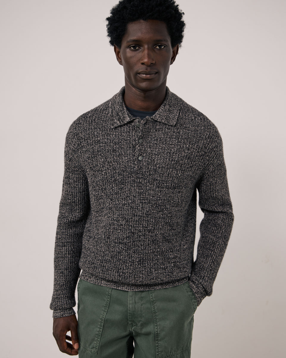 Pull Homme en Laine & Cachemire Marron Marl Polo - Image principale