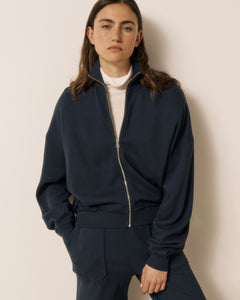 Sweatshirt Femme en Molleton Bleu Nuit Typha
