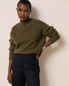 Pull Femme en Laine & Cachemire Vert Marlen