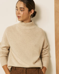 Pull Femme en Cachemire Beige Myson